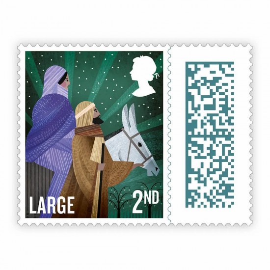 Christmas 2022 Half Sheet 2nd Class x 25 Stamps