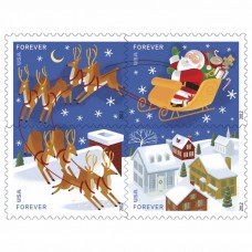 Santa and Sleigh Stamps 2012