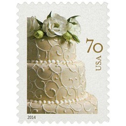 Wedding Cake 70c Stamps 2014